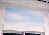 Trompe window painting